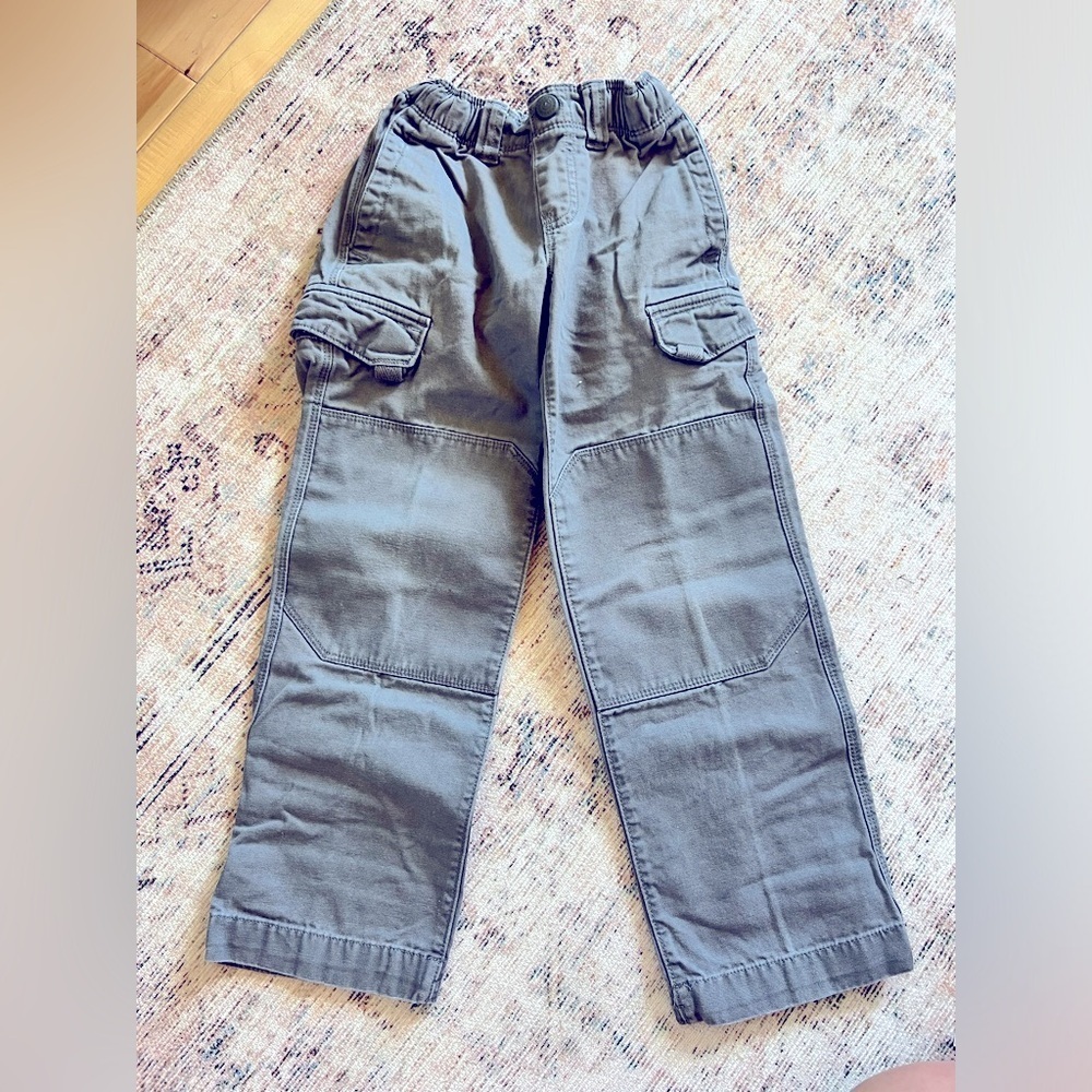 Lands' End Boys Gray Casual Iron Knee Pants with Elastic Waistband